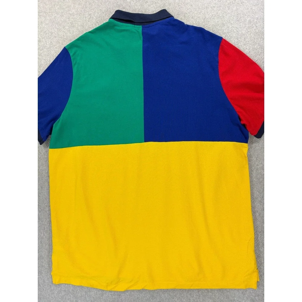 NWT Polo Ralph Lauren Color Block Short Sleeve Polo Shirt (Men's 2XL)